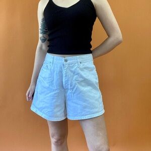 Vintage White Denim Shorts